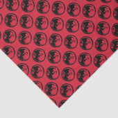 Schwarzes Dragon rotes Gewebe Papier klein (Detail)