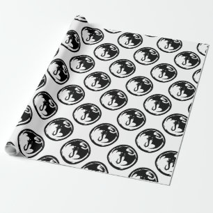 Schwarzes Dragon weißes, mattes Verpackungsmedium Geschenkpapier