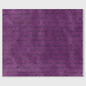 Schwarzes Drehbuch auf Lila Geschenkpapier (Flach)