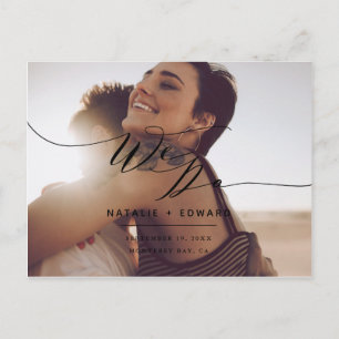 Schwarzes Drehbuch machen wir elegantes Hochzeitsf Postkarte