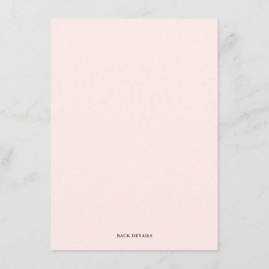 Schwarzes Drehbuch sagte er sagte, sie sagte Braut Begleitkarte (Rückseite)