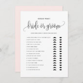 Schwarzes Drehbuch sagte er sagte, sie sagte Braut Begleitkarte (Vorne/Hinten)