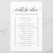 Schwarzes Drehbuch würde sie eher Brautparty-Spiel (Vorderseite)