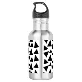 Schwarzes Dreieck Edelstahlflasche (Rückseite)