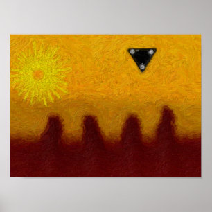 Schwarzes Dreieck Poster