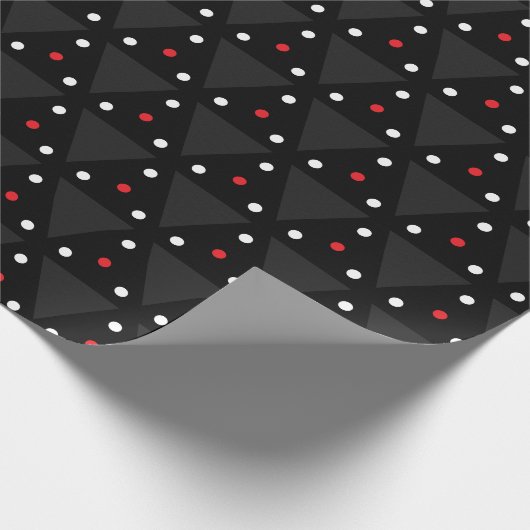 Schwarzes Dreieck-UFO-Muster Modernes Abstraktes Geschenkpapier (Ecke)