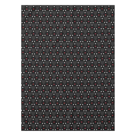 Schwarzes Dreieck-UFO-Muster Modernes Abstraktes Tischdecke (Vorderseite)