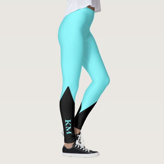 Schwarzes Dreieck | Ursprünglich | Elektrisch blau Leggings (Rechts)