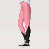 Schwarzes Dreieck | Ursprünglich | Lachs Rosa Legg Leggings (Links)