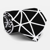 Schwarzes Dreiecksmuster Krawatte (Gerollt)