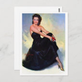 Schwarzes Dress Button nach oben Postkarte (Vorne/Hinten)