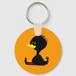 Schwarzes ducky schlüsselanhänger