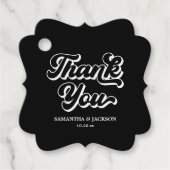 Schwarzes Dunkel und Moody Hochzeit Geschenkanhänger (Vorderseite)