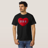 Schwarzes dunkles T-Shirt USA LOGO (Vorne ganz)