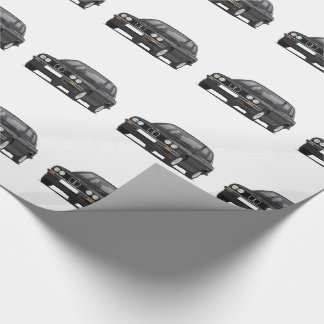 Schwarzes E30 3er Muster Geschenkpapier