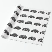 Schwarzes E30 3er Muster Geschenkpapier (Ungerollt)