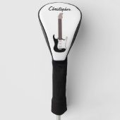 Schwarzes E-Gitarren-Design Golf Headcover (Vorderseite)