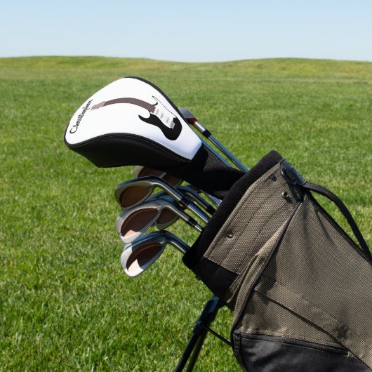 Schwarzes E-Gitarren-Design Golf Headcover (In SItu)