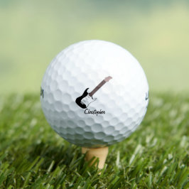 Schwarzes E-Gitarren-Design Golfball