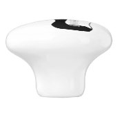 Schwarzes E-Gitarren-Design personalisiert Keramikknauf (Seitenansicht)