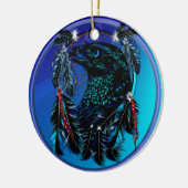 Schwarzes Eagle_Dreamcatcher-Ornament Keramikornament (Links)