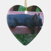 Schwarzes Eichhörnchen Keramik Ornament (Rechts)