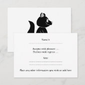 Schwarzes Eichhörnchen. RSVP Karte (Vorne/Hinten)