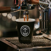 Schwarzes, einfaches Berufliches Firmenlogo und Te Pappbecher