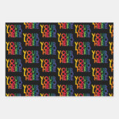 Schwarzes einfaches Firmenlogo Geschenkpapier Set (Vorderseite 2)