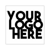 Schwarzes einfaches Firmenlogo Gummistempel (Prägung)