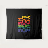 Schwarzes einfaches Firmenlogo Wandteppich (Vorderseite (Horizontal))