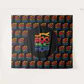 Schwarzes einfaches Firmenlogo Wandteppich (Vorderseite (Horizontal))