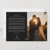 Schwarzes Einfaches Modernes Weihnachten Frohe Ver (Rückseite)