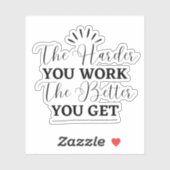 Schwarzes Einfaches Motivierend Aufkleber (Blatt)