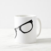 Schwarzes eingefaßte Aussenseiter-Gläser Kaffeetasse (VorderseiteRechts)