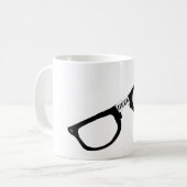 Schwarzes eingefaßte Aussenseiter-Gläser Kaffeetasse (Vorderseite Links)