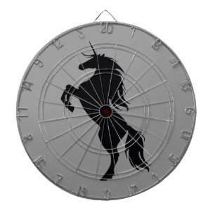 Schwarzes Einhorn Silhouette Dart Board Dartscheibe