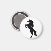 Schwarzes Einhorn-Silhouette-Magnet Magnet (Vorderseite/Rückseite)