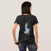 Schwarzes Einhorn T-Shirt (Schwarz voll)
