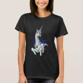 Schwarzes Einhorn T-Shirt (Vorderseite)