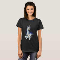 Schwarzes Einhorn T-Shirt