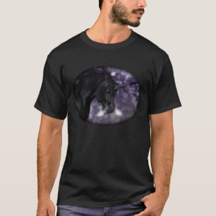 Schwarzes Einhorn-T-Shirt T-Shirt