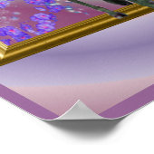 Schwarzes Einhornpferd aus der Fantasie Poster (Ecke)