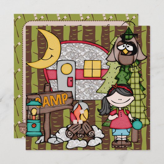 Schwarzes Einladung (Vorne/Hinten)