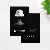 Schwarzes einzigartiges Portrait mit eigenem Logo (Schreibtisch)