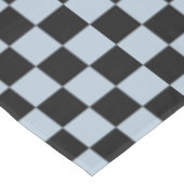 Schwarzes Eis kariertes Muster Tischdecke (Schrägansicht)
