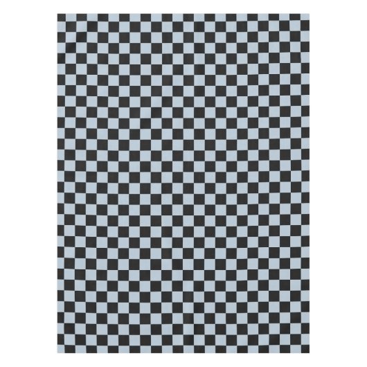 Schwarzes Eis kariertes Muster Tischdecke (Vorderseite)