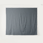 Schwarzes Eis kariertes Muster Wandteppich (Vorderseite (Horizontal))