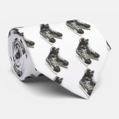 Schwarzes Eis-Skate Krawatte (Gerollt)