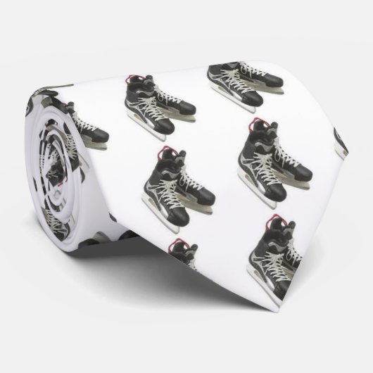 Schwarzes Eis-Skate Krawatte (Gerollt)